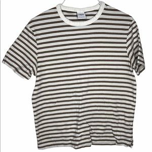 Zara Stripped Short Sleeve Top